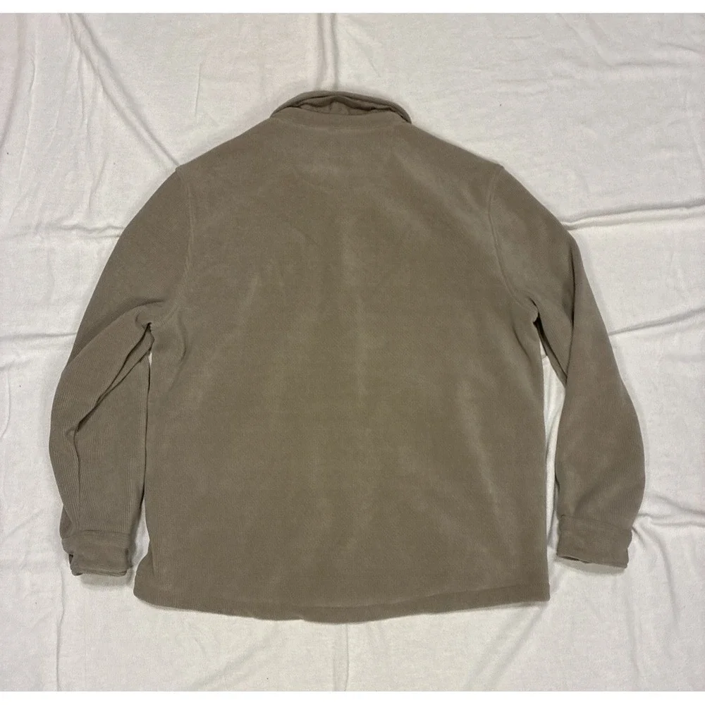 Copper and Oak Men's Shirt Jacket XL  Beige Snap Up Shacket Cozy Collar Normcore